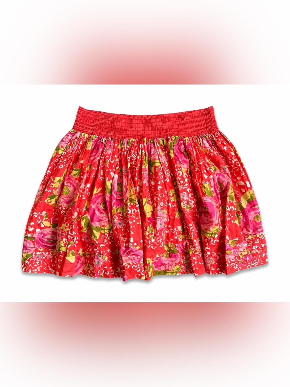 Abercrombie & Fitch Pink Floral Smocked Mini Skirt | Small